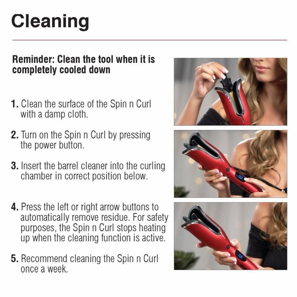 CHI Ruby Red 1” Spin N Curl Hair Styler - Picture 7 of 7